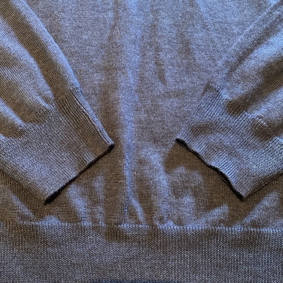 Jos A Bank Signature Collection Merino Wool Quarter Zip L/S Mid Blue Size LARGE - Picture 5 of 6